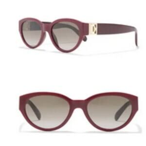 Givenchy 52mm Burgandy Oval Sunglasses